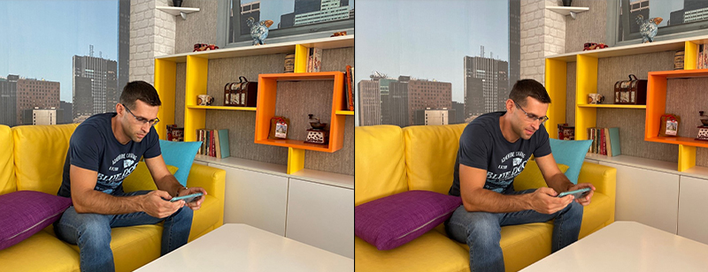 iPhone 11 b&ecirc;n tr&aacute;i - iPhone 12 mini b&ecirc;n phải